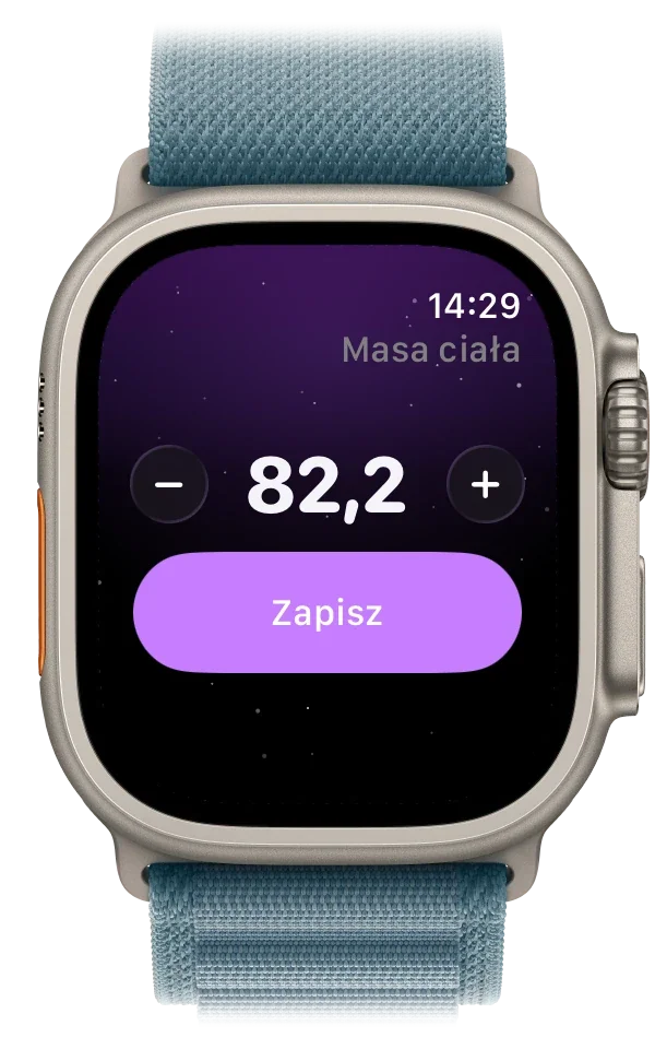 Apple Watch z tygodniem pomiarów spadających do 82,2 kg